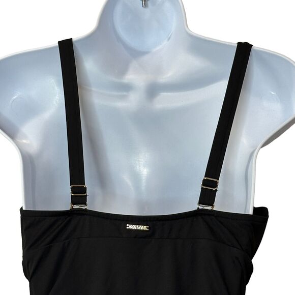 Sea Level Basket-Weave Multiway Straps One Piece Swimsuit Black Women 6 NWOT - Picture 5 of 11